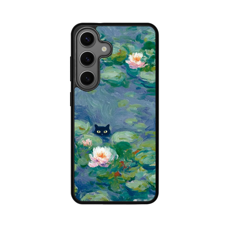 Galaxy S25 Base Case Katze im Teich Gemälde Impressionismus