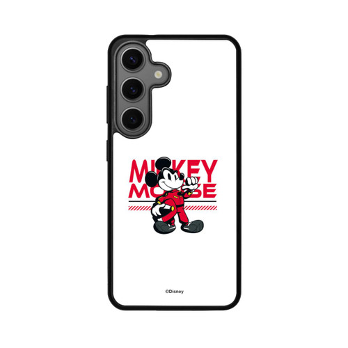 Samsung Galaxy S25 Base Case Micky Maus Rennfahrer Weiß