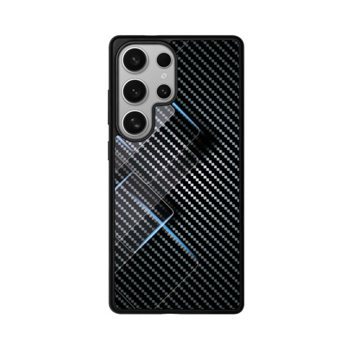Samsung Galaxy S25 Ultra Base Case Blaue Linien auf Karbon