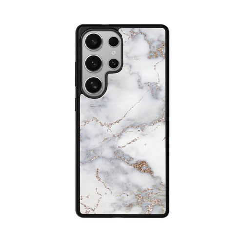 Samsung Galaxy S25 Ultra Base Case Silberglitzer Marmorlook