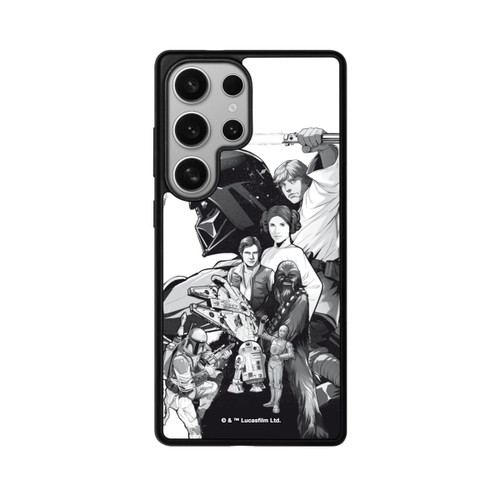 Samsung Galaxy S25 Ultra Base Case StarWars Charaktere - Schwarz-Weiß