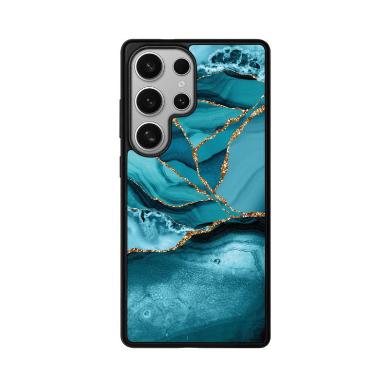 Galaxy S25 Ultra Base Case Eisblaue Marmor Landschaft