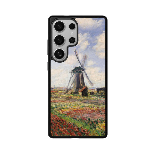 Samsung Galaxy S25 Ultra Base Case Tulpenfelder mit der Rijnsburger Windmühle von Claude Monet