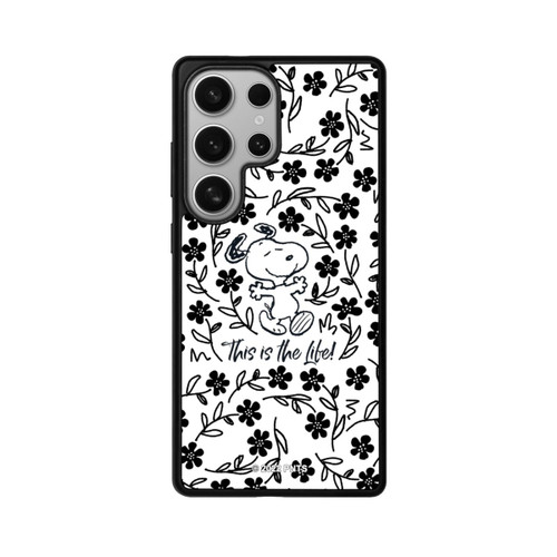 Samsung Galaxy S25 Ultra Base Case Snoopy schwarz und weiß This Is The Life