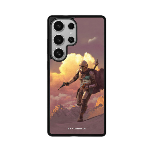 Samsung Galaxy S25 Ultra Base Case Der Mandalorianer und Grogu Sonnenguntergang Wolken