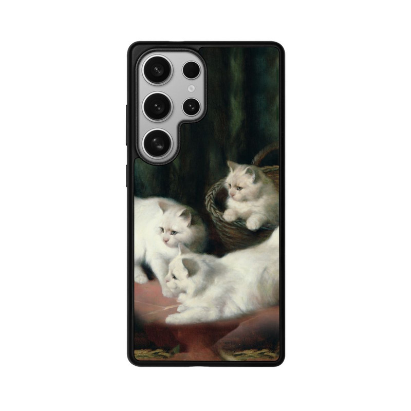 Galaxy S25 Ultra Base Case Three White Angora Kittens