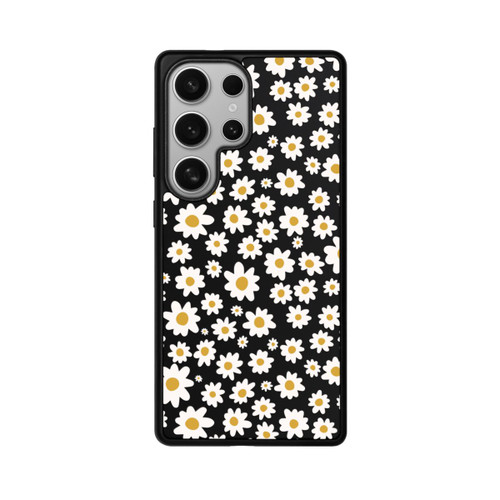 Samsung Galaxy S25 Ultra Base Case Daisy Flower Seamless Pattern Transparent