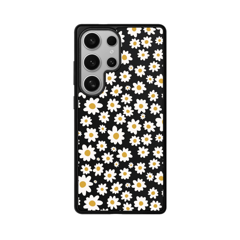 Galaxy S25 Ultra Base Case Daisy Flower Seamless Pattern Transparent