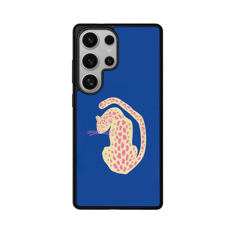 Galaxy S25 Ultra Base Case Blue Pink Cat