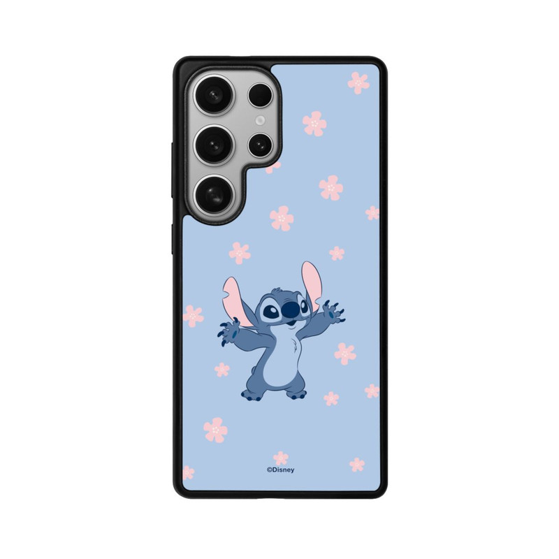 Galaxy S25 Ultra Base Case Stitch Pastel Flowers Blue