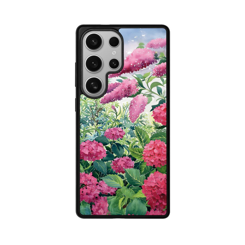 Galaxy S25 Ultra Base Case Garden Hydrangeas and Buddleia by Christopher Ryland