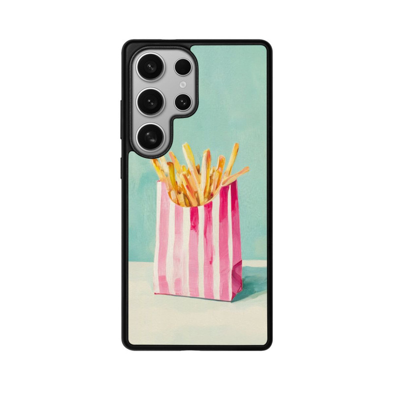 Galaxy S25 Ultra Base Case Retro Pommes Blau Watercolor