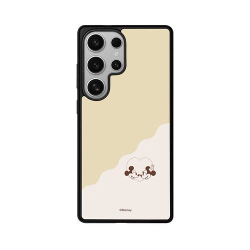 Samsung Galaxy S25 Ultra Base Case Mickey and Minnie Love Heart Beige