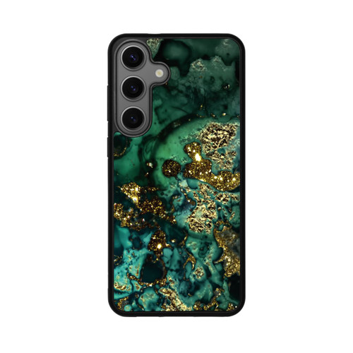 Samsung Galaxy S25+  Base Case Cyan Glitzer Marmorlook