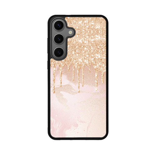Samsung Galaxy S25+  Base Case  Roségoldener Glitzer Tropfen Look