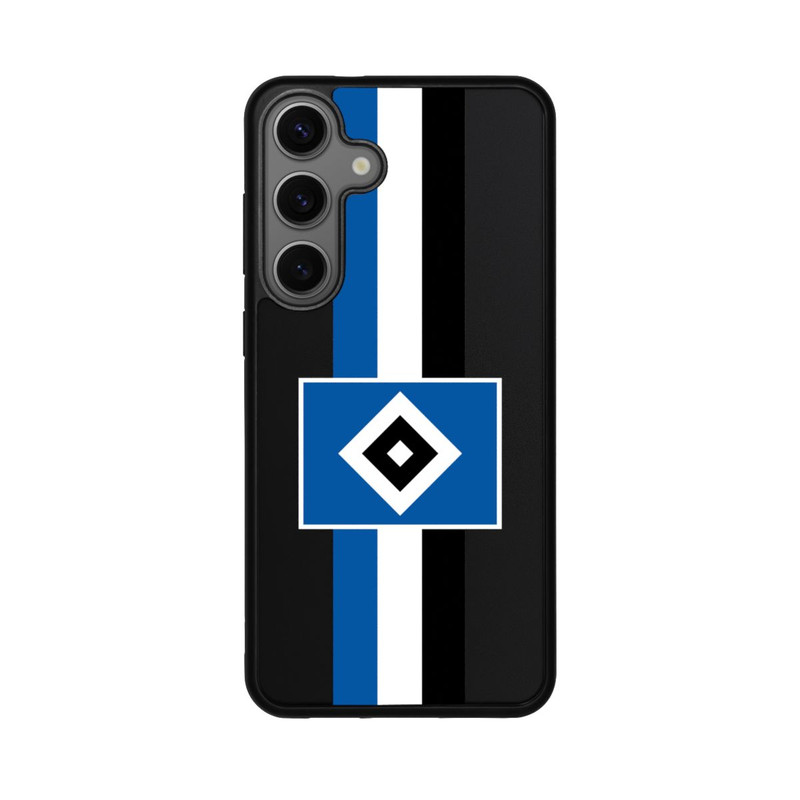 Galaxy S25 + Base Case HSV Streifen - Blau-Weiß-Schwarz - ohne Hintergrund