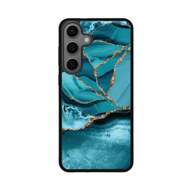 Galaxy S25 + Base Case Eisblaue Marmor Landschaft