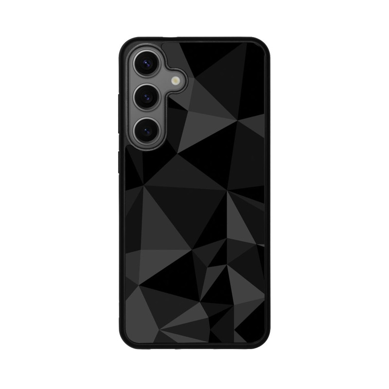 Galaxy S25 + Base Case Polygonmuster schwarz
