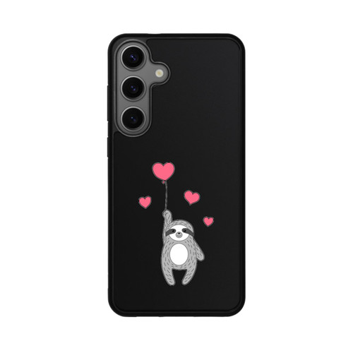 Samsung Galaxy S25+  Base Case Faultier mit Herzen transparent