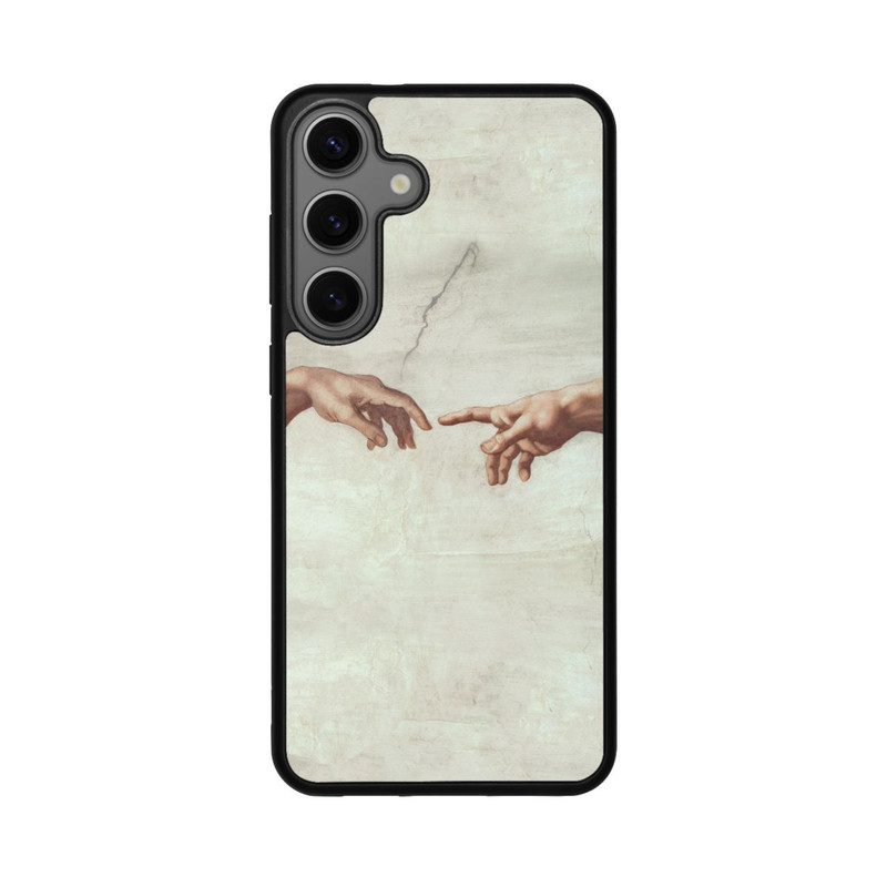 Galaxy S25 + Base Case Die Hände von Gott und Adam von Michelangelo Buonarroti