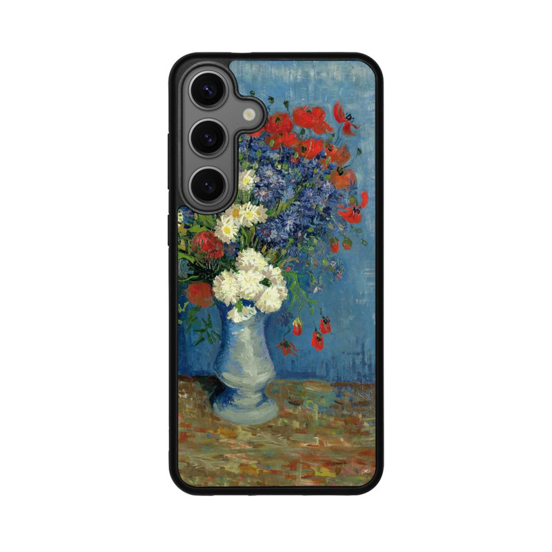Galaxy S25 + Base Case Stillleben Vase mit Kornblumen und Mohnblumen von Vincent Van Gogh