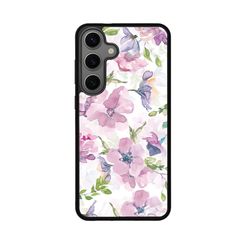 Galaxy S25 + Base Case Aquarell Blumen