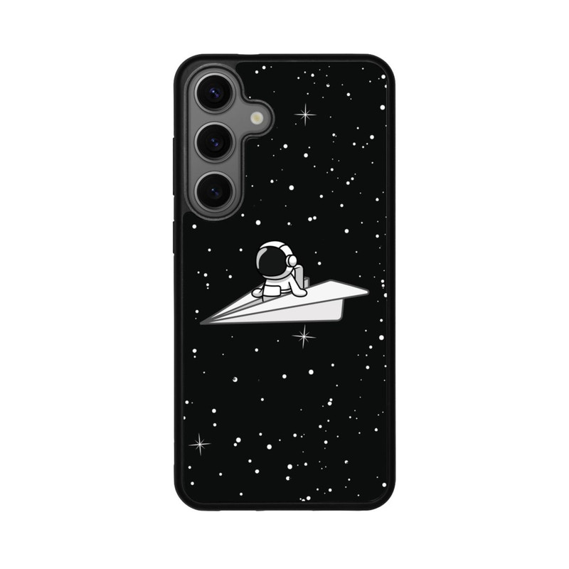 Galaxy S25 + Base Case Astronaut Paper Plane Comic