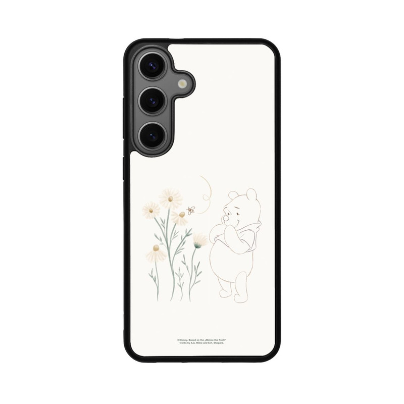 Galaxy S25 + Base Case Winnie Puuh sieht sich Gänseblümchen an