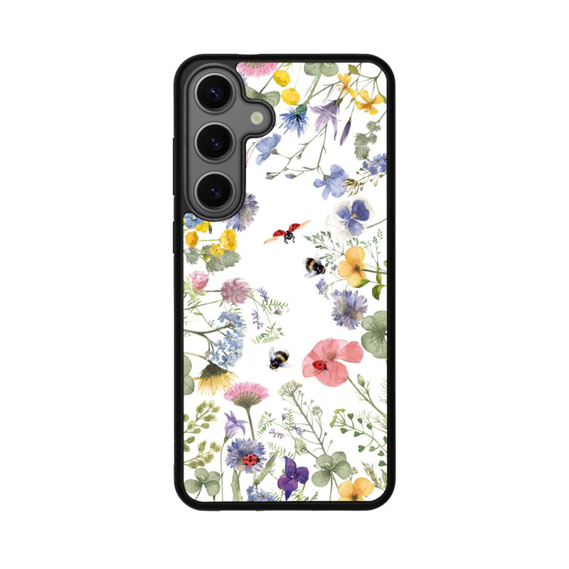 Galaxy S25 + Base Case Bunte Frühlingsblumen und Bienen