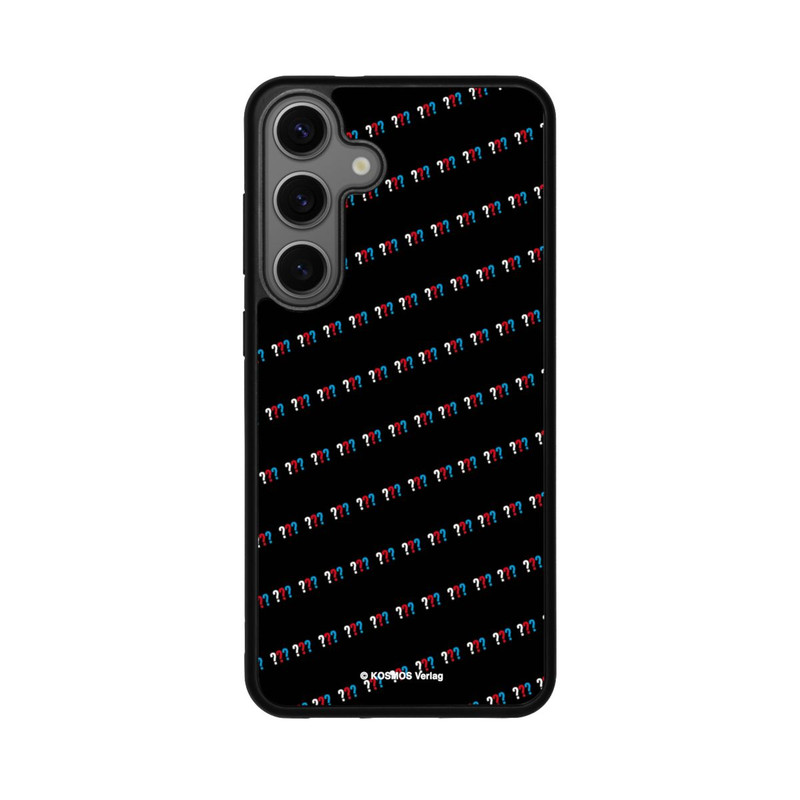 Galaxy S25 + Base Case Drei Fragezeichen Muster Schräg