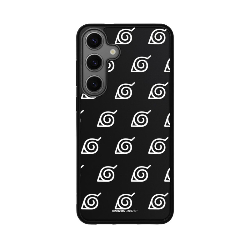 Galaxy S25 + Base Case Weißes Konoha-Muster Transparent