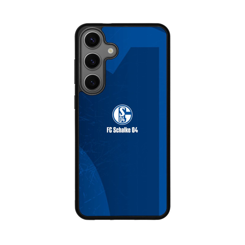 Galaxy S25 + Base Case Schalke 04 Blauer Hintergrund Mit Logo