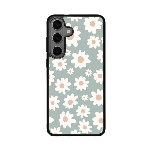 Samsung Galaxy S25+  Base Case Gänseblümchen Muster grün