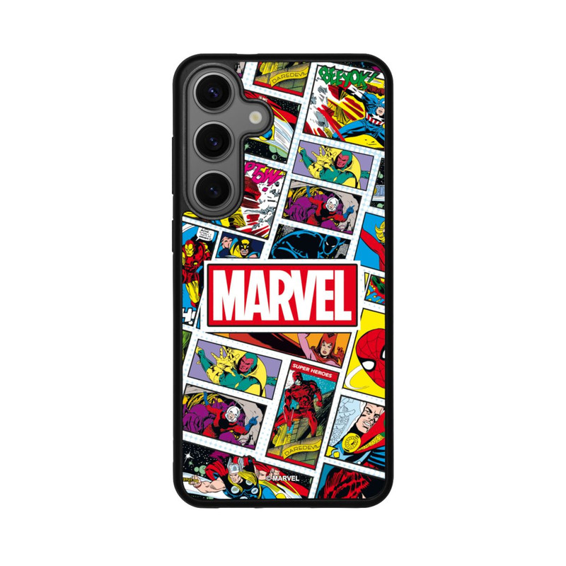 Galaxy S25 + Base Case Marvel Comic Pattern