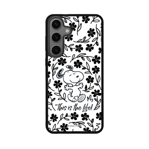 Samsung Galaxy S25+  Base Case Snoopy schwarz und weiß This Is The Life