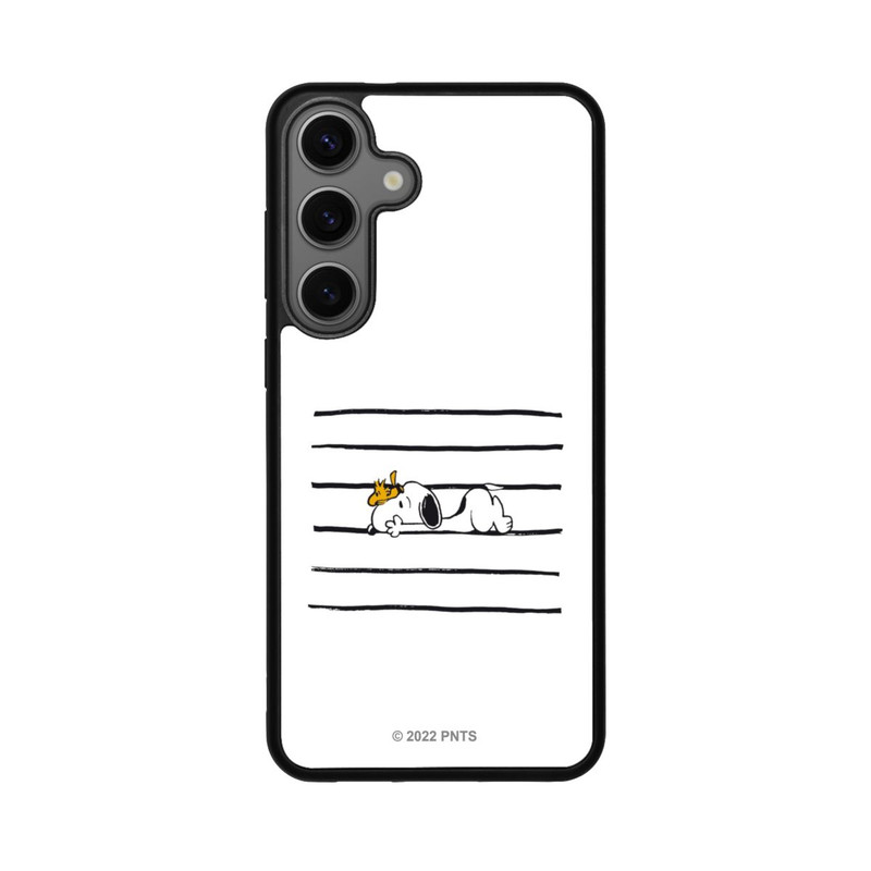 Galaxy S25 + Base Case Snoopy Woodstock Streifen