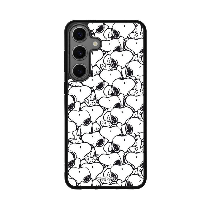 Galaxy S25 + Base Case Snoopy Muster Schwarz und Weiß