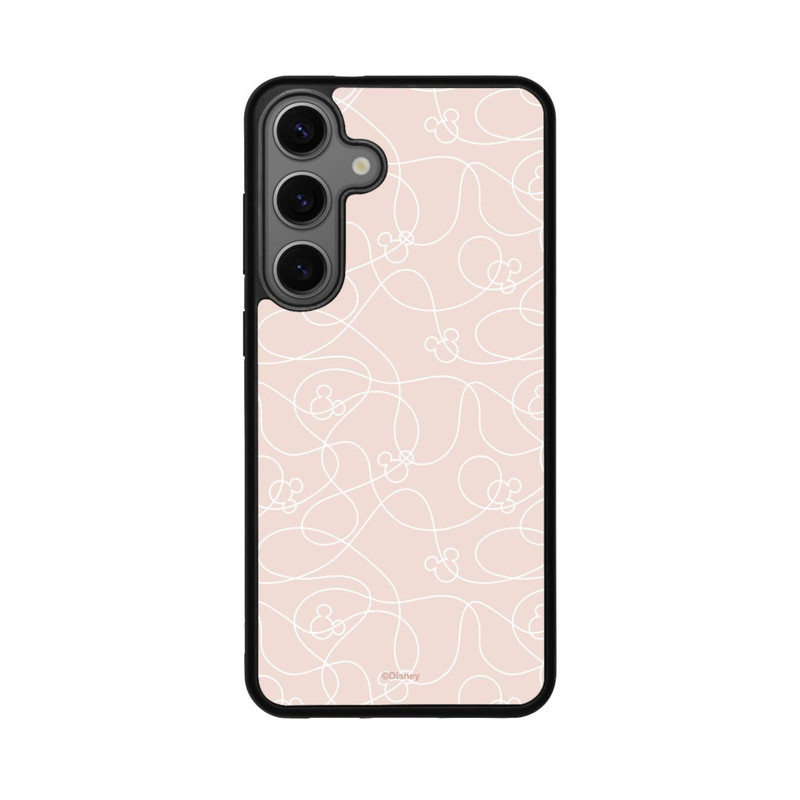Galaxy S25 + Base Case Micky Line Art Muster Rosa