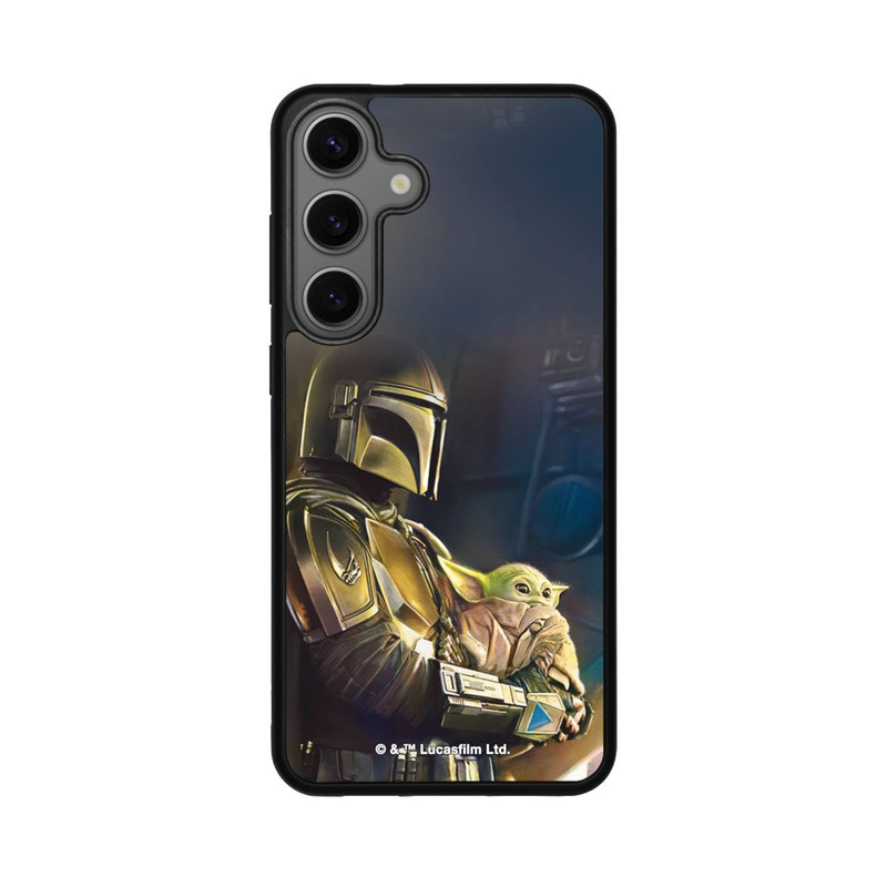 Galaxy S25 + Base Case Mandalorianer und Grogu im Schiff