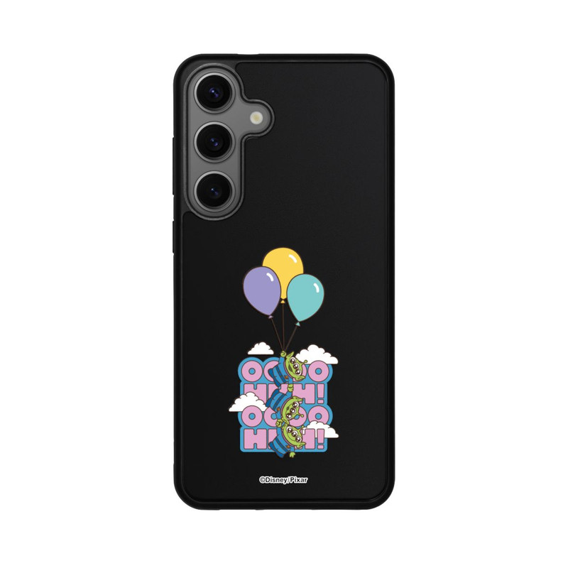 Galaxy S25 + Base Case Toy Story Aliens Balloons OOOOHHH Transparent