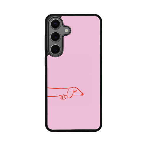 Samsung Galaxy S25+  Base Case Dachshund Illustration Pink