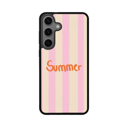 Samsung Galaxy S25+  Base Case Summer- Rosa und Orange Streifen Hintergrund