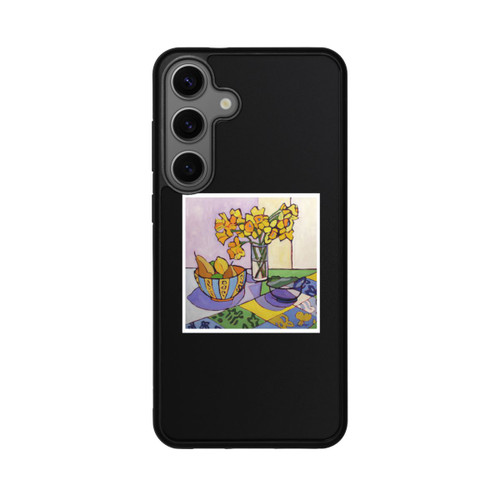 Samsung Galaxy S25+  Base Case Daffodil Patchwork, 2023, by Catherine J Martzloff