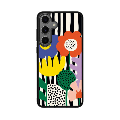 Samsung Galaxy S25+  Base Case Flowers Striped Background