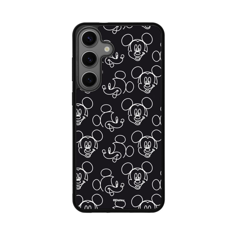 Galaxy S25 + Base Case Disney Mickey Muster Schwarz