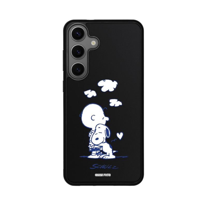 Galaxy S25 + Base Case Peanuts Charlie Brown Snoopy Hug Transparent
