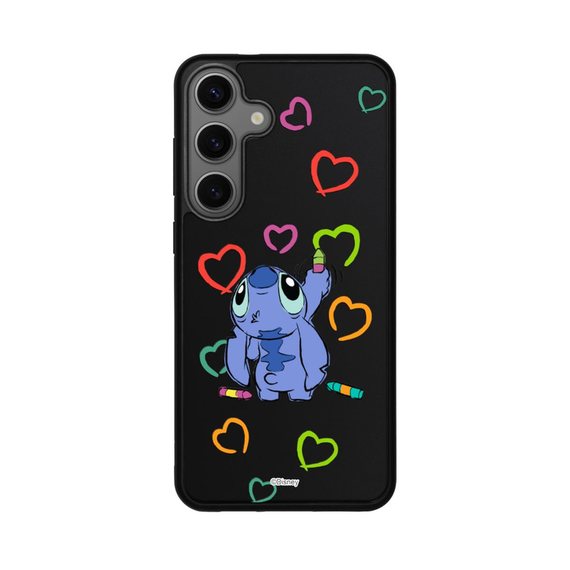 Galaxy S25 + Base Case Stitch Draws a Heart Transparent