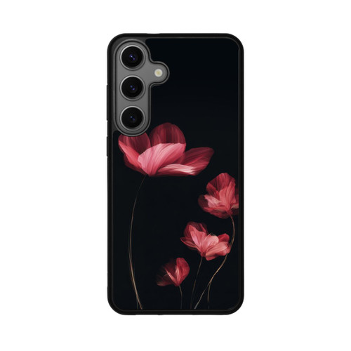 Samsung Galaxy S25+  Base Case Burgunder Blüten schwarz