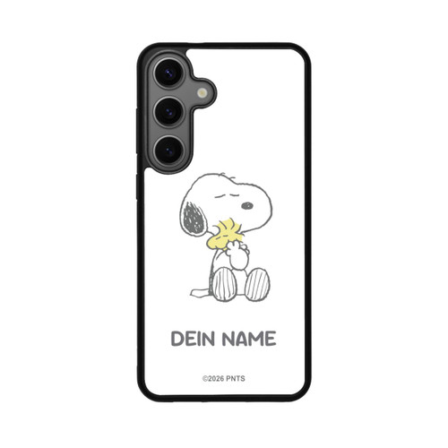 Samsung Galaxy S25+  Base Case Snoopy And Woodstock Cuddling Personalisierbar