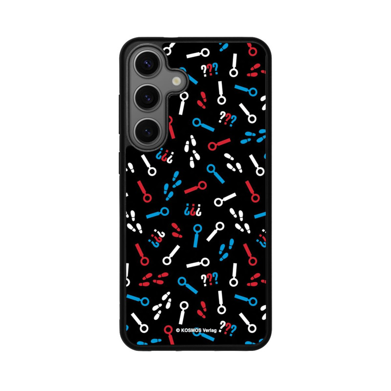 Galaxy S25 + Base Case Drei Fragezeichen Detektiv Muster